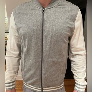 Brooks Brothers Large Grey & White Varsity Jacket